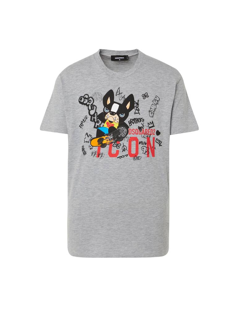 Dsquared2 Icon ciro c t-shirt bulldog print - grey - picture 5 Dsquared2 Icon ciro c t-shirt bulldog print - grey - picture 5