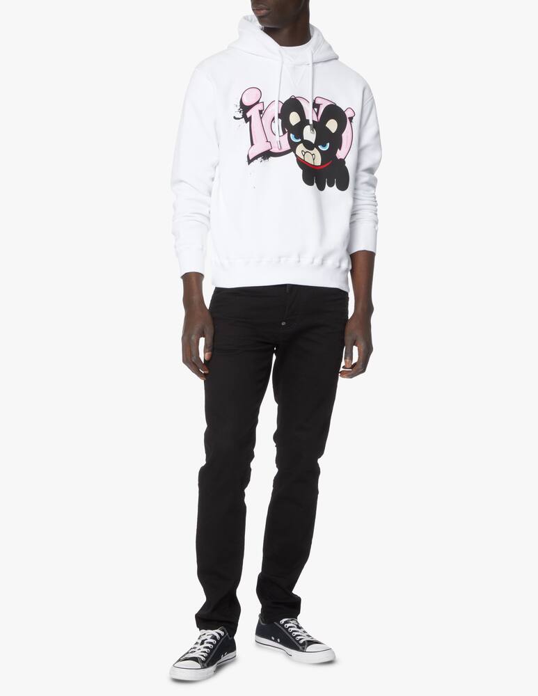 rinascente Dsquared2 Icon hilde c hoodie dog print - white