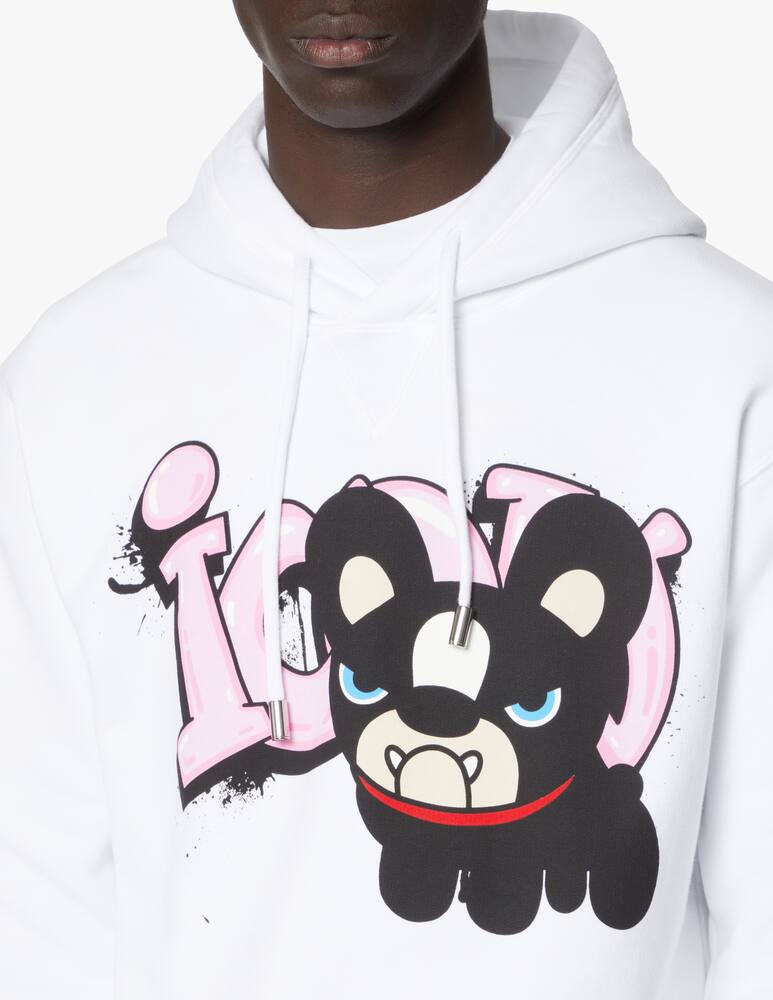 rinascente Dsquared2 Icon hilde c hoodie dog print - white