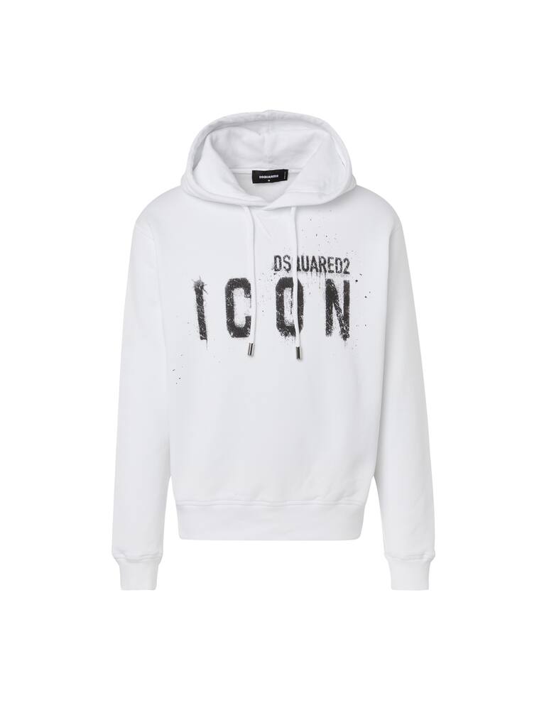rinascente Dsquared2 Felpa con cappuccio icon spray - bianco