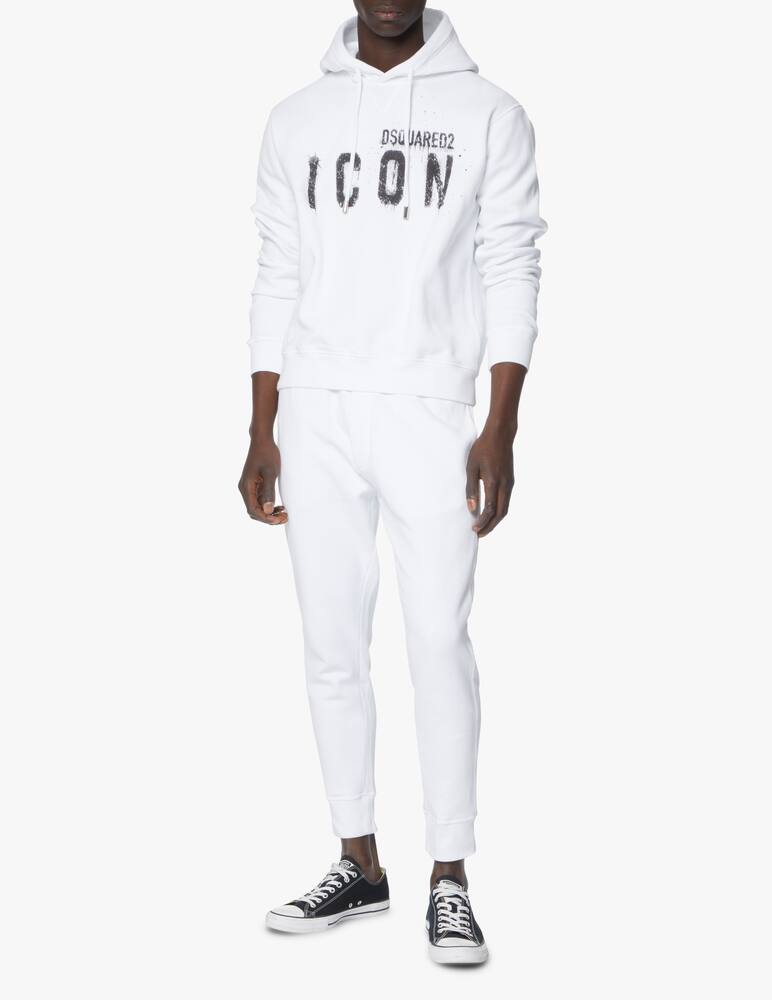 rinascente Dsquared2 Felpa con cappuccio icon spray - bianco