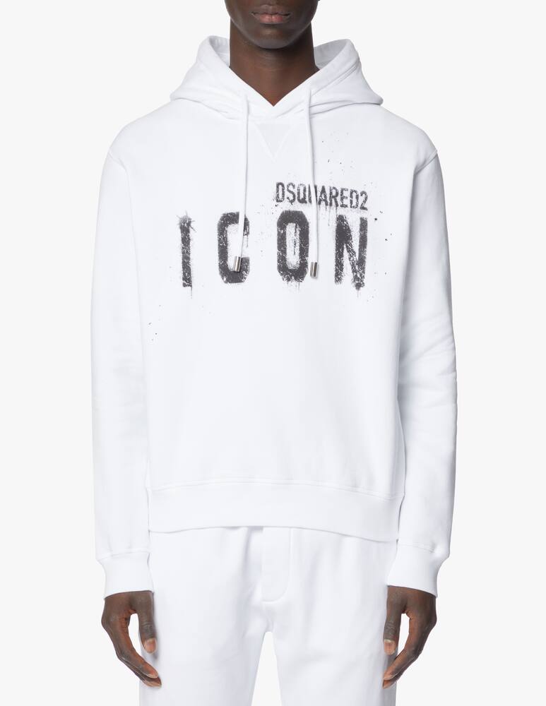 rinascente Dsquared2 Felpa con cappuccio icon spray - bianco