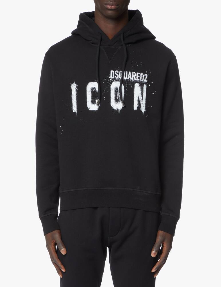 rinascente Dsquared2 Felpa con cappuccio icon spray - nero