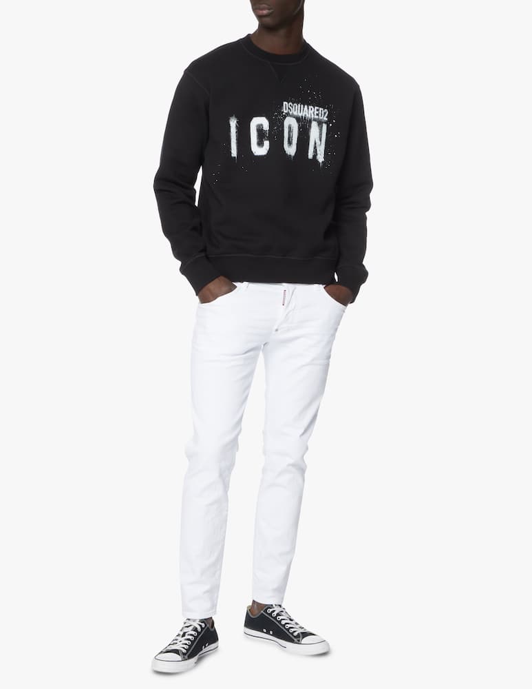 rinascente Dsquared2 Felpa girocollo icon spray - nero