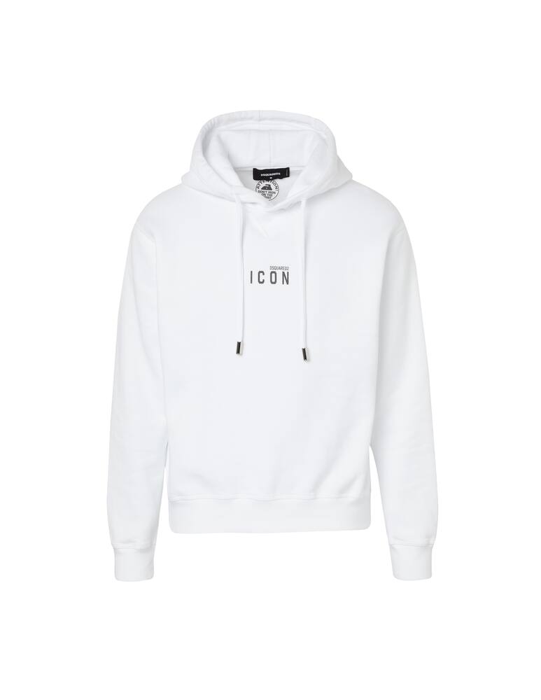 rinascente Dsquared2 Icon hoodie small logo - white