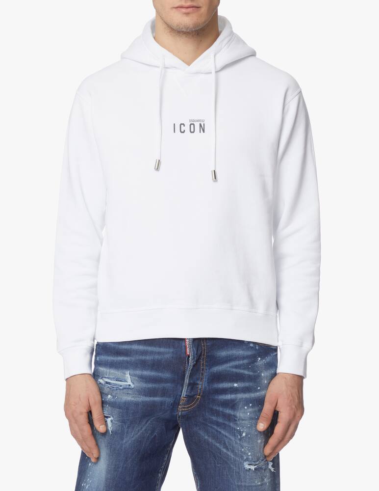 rinascente Dsquared2 Icon hoodie small logo - white
