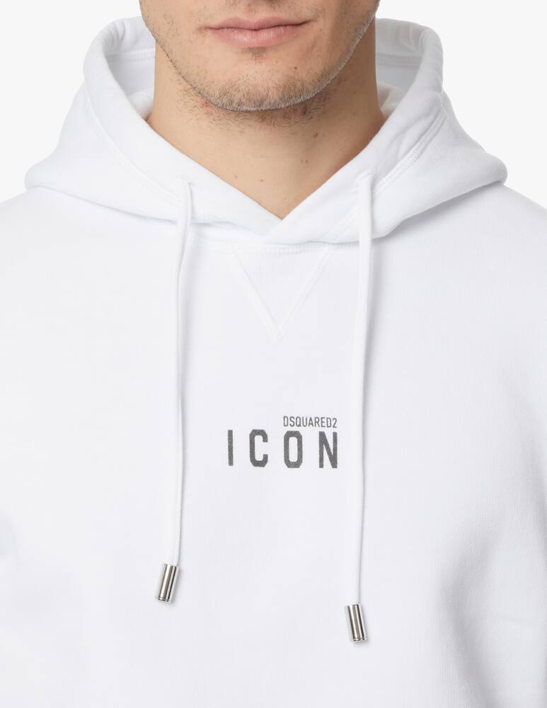 rinascente Dsquared2 Icon hoodie small logo - white