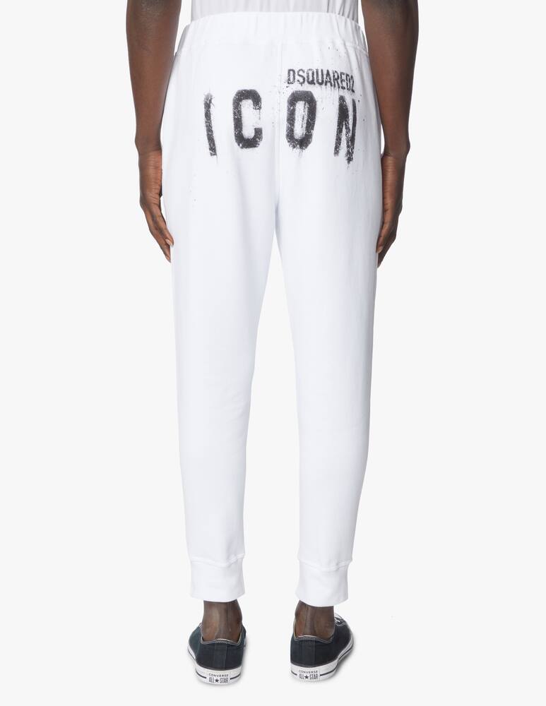 rinascente Dsquared2 Pantaloni jogger icon spray logo retro - bianco