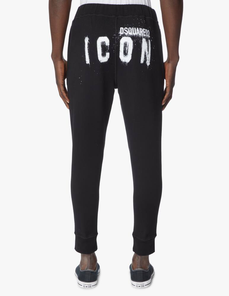 Dsquared2 Pantaloni jogger icon spray logo retro - nero - immagine 3 Dsquared2 Pantaloni jogger icon spray logo retro - nero - immagine 3