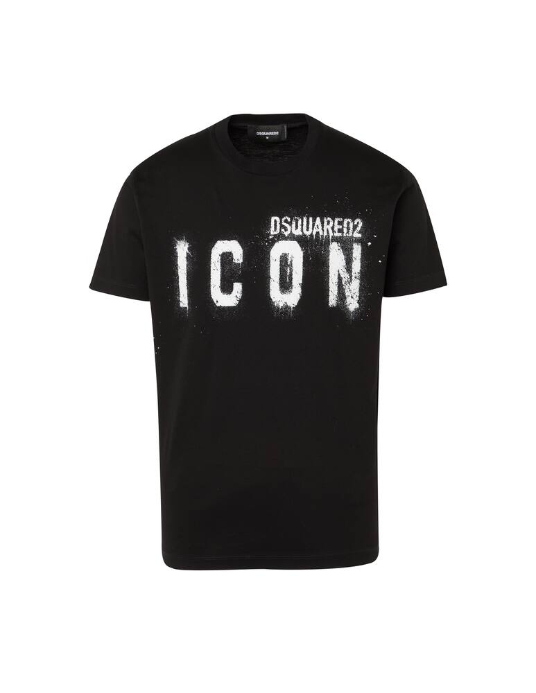 rinascente Dsquared2 Icon spray t-shirt big logo - black