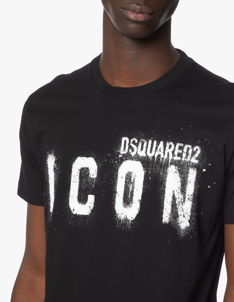 rinascente Dsquared2 Icon spray t-shirt big logo - black
