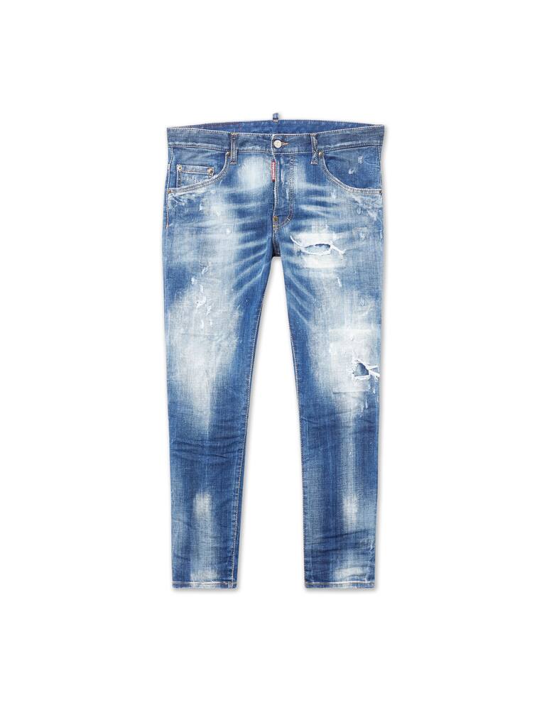 rinascente Dsquared2 Doodle flag skater jeans - blue