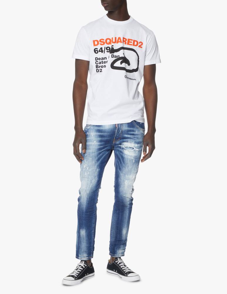 Dsquared2 Jeans da skater fla doodle - blu - immagine 1 Dsquared2 Jeans da skater fla doodle - blu - immagine 1