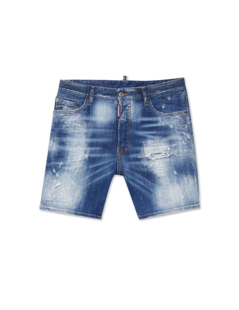 rinascente Dsquared2 Doodble marin shorts denim flag - blue