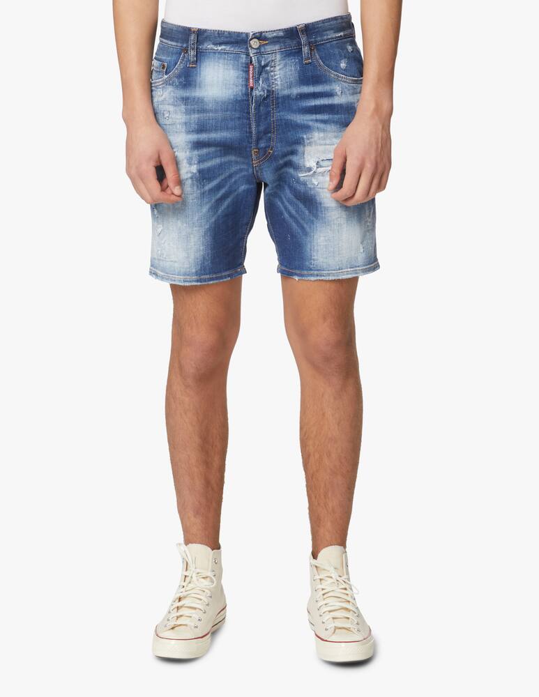 rinascente Dsquared2 Doodble marin shorts denim flag - blue