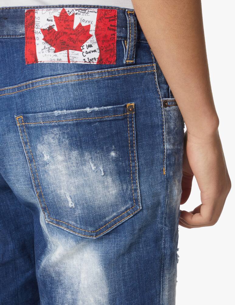 rinascente Dsquared2 Doodble marin shorts denim flag - blue