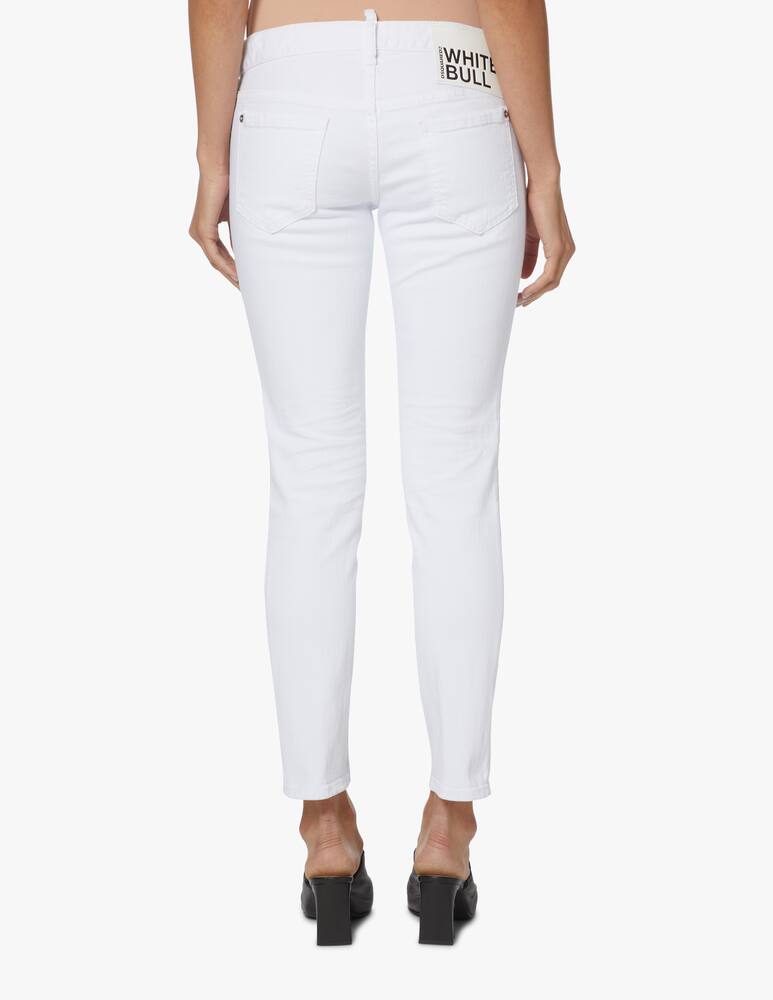 rinascente Dsquared2 Jeans cropped vita bassa - bianco