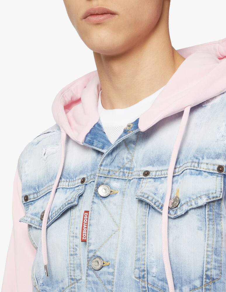 rinascente Dsquared2 Pastel sky dan hooded jacket denim - multi