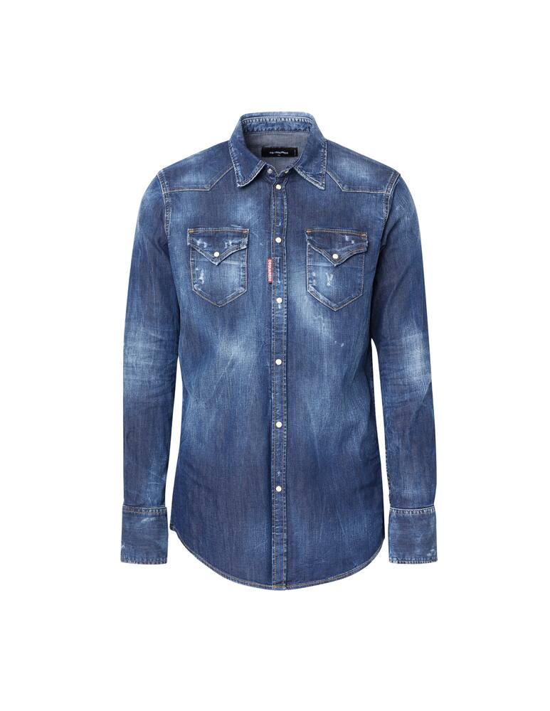 rinascente Dsquared2 Camicia in jeans classic western - blu
