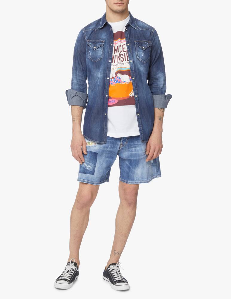 rinascente Dsquared2 Camicia in jeans classic western - blu