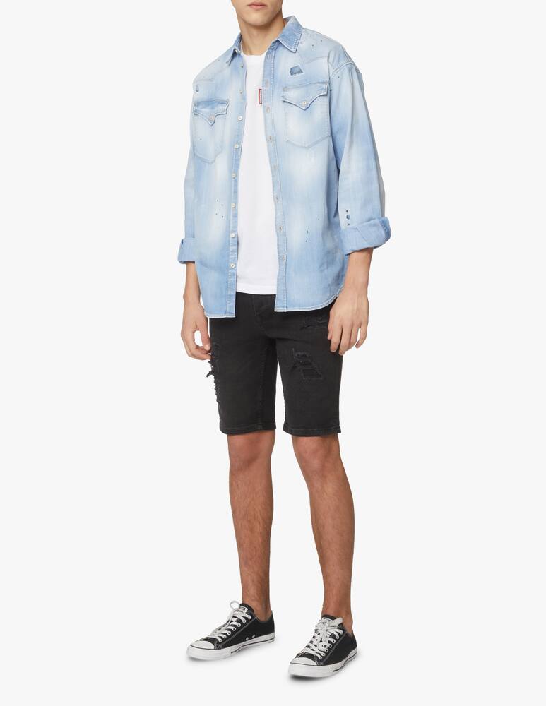 rinascente Dsquared2 Dropped shoulder shirt denim - blue