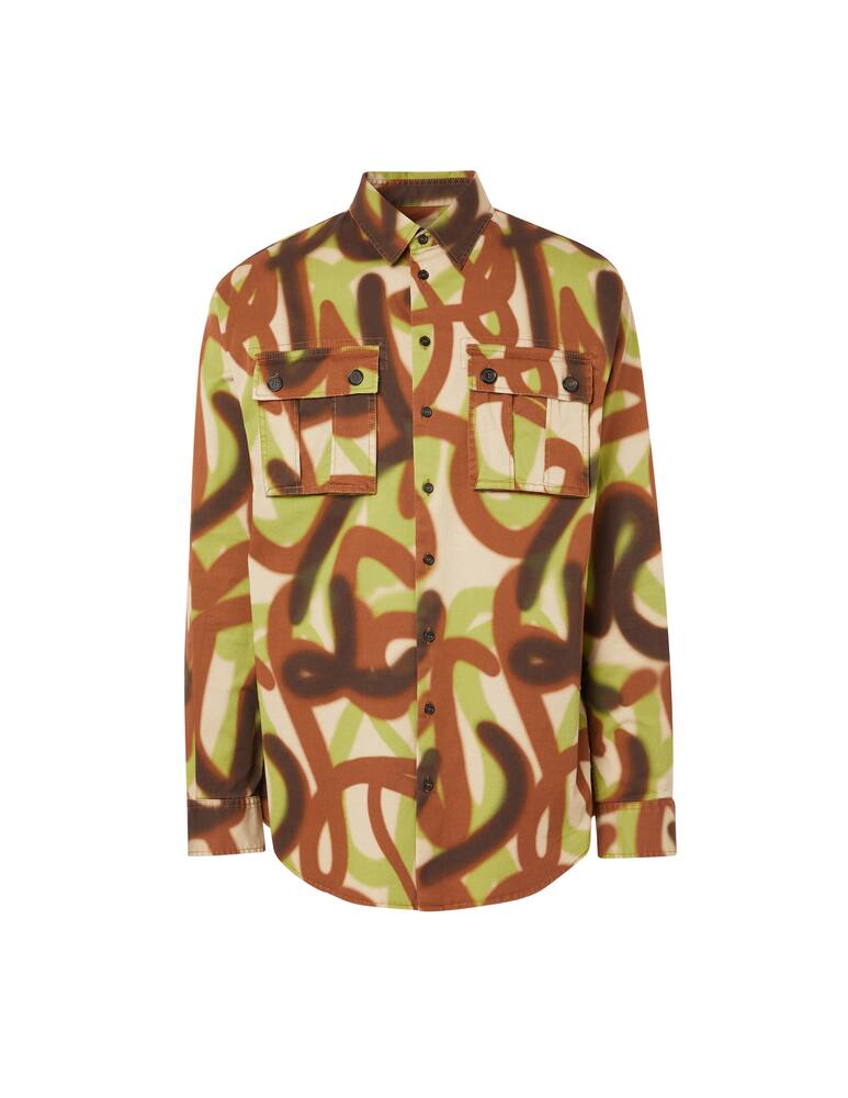 rinascente Dsquared2 Camicia cargo camo graffiti - multicolor