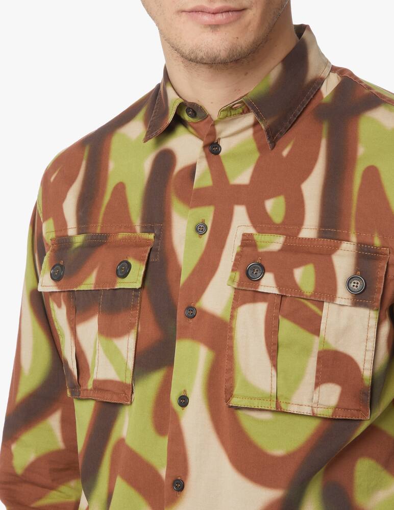 rinascente Dsquared2 Camicia cargo camo graffiti - multicolor