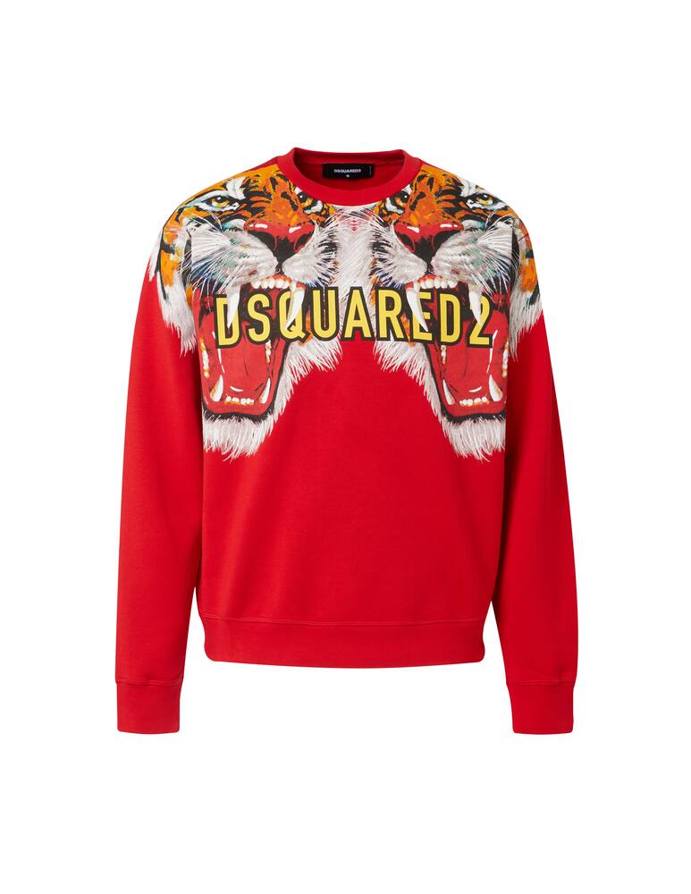 rinascente Dsquared2 Cny roundneck sweatshirt tiger - red