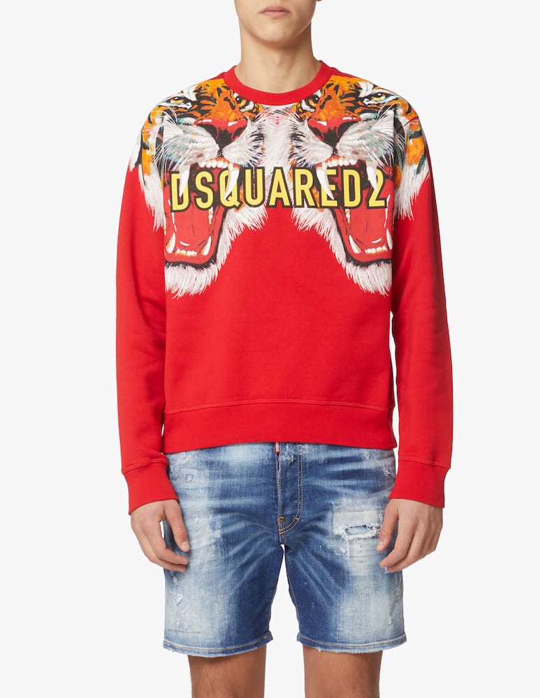 Dsquared2 Cny roundneck sweatshirt tiger - red - picture 3 Dsquared2 Cny roundneck sweatshirt tiger - red - picture 3