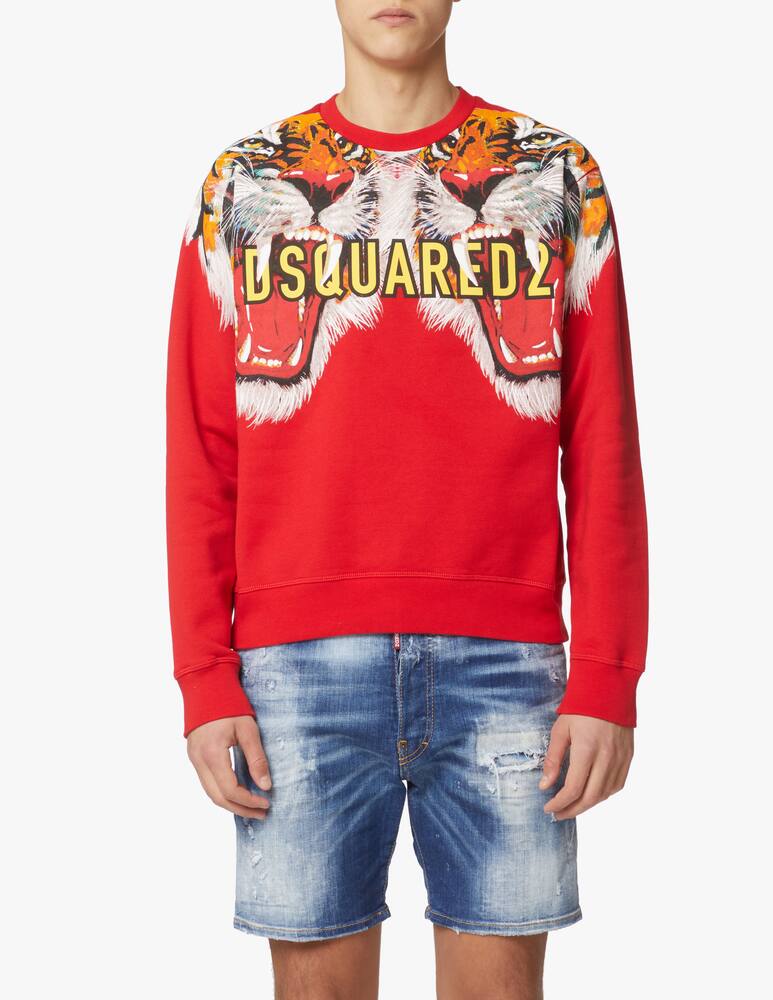 rinascente Dsquared2 Cny roundneck sweatshirt tiger - red