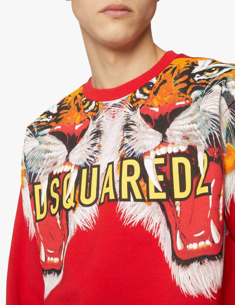 rinascente Dsquared2 Cny roundneck sweatshirt tiger - red
