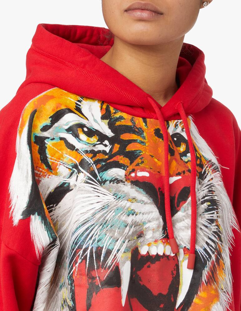 rinascente Dsquared2 Mini felpa con cappuccio in cotone - rosso