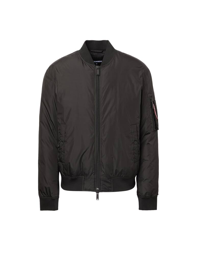 rinascente Dsquared2 Icon spray zip bomber - black