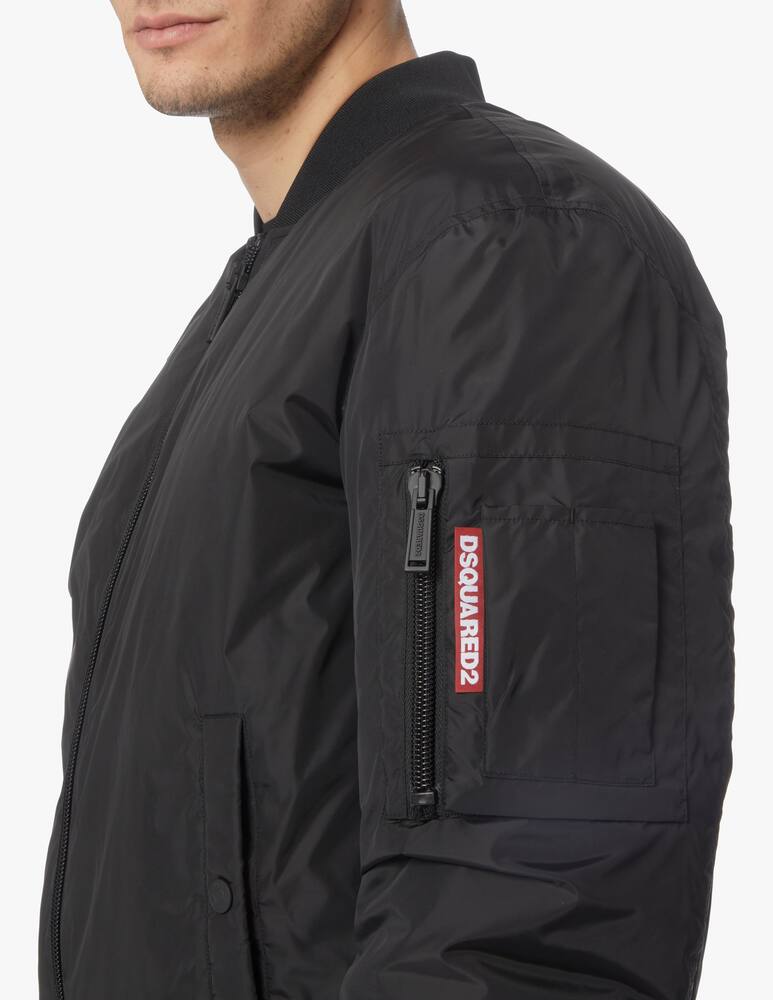 rinascente Dsquared2 Icon spray zip bomber - black