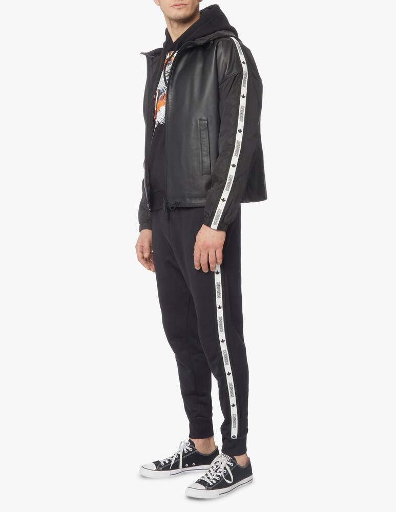 rinascente Dsquared2 Giacca sport tape con cappuccio - nero