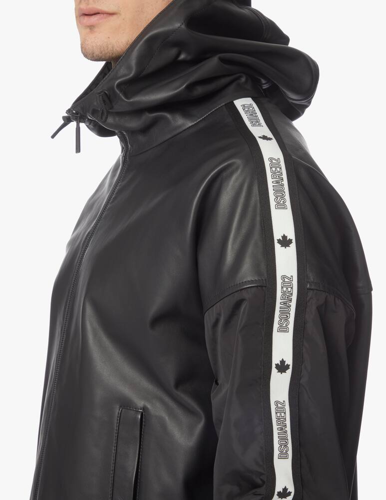 rinascente Dsquared2 Giacca sport tape con cappuccio - nero