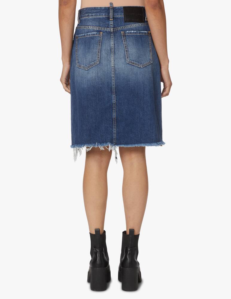 rinascente Dsquared2 Denim midi skirt - blue