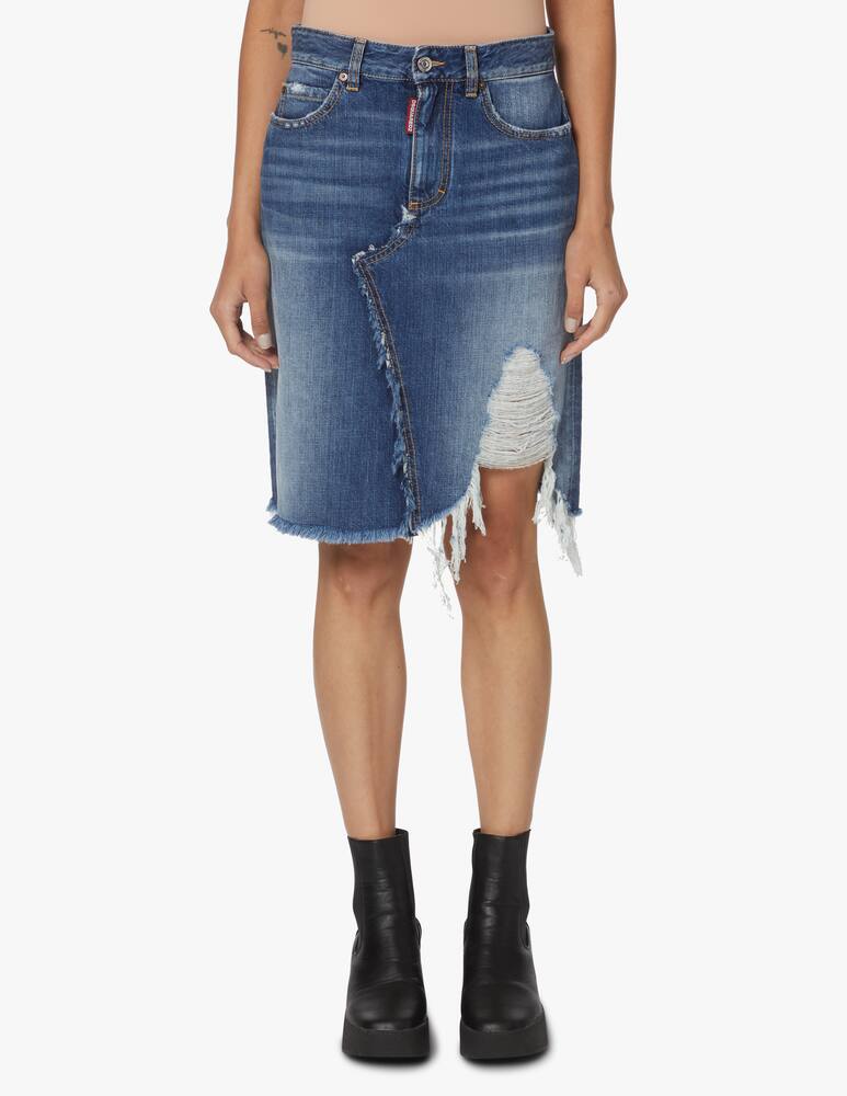rinascente Dsquared2 Denim midi skirt - blue