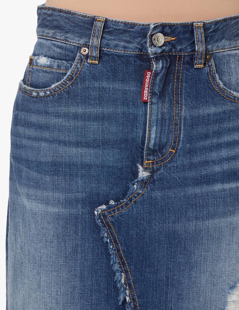 rinascente Dsquared2 Denim midi skirt - blue