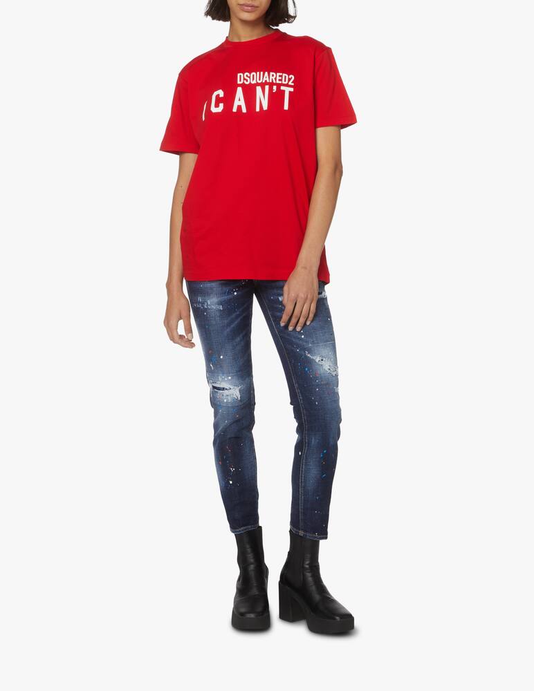 rinascente Dsquared2 T-shirt in cotone I can't - rosso