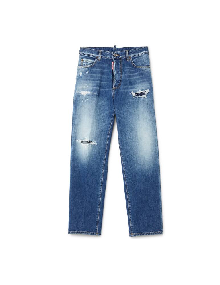 rinascente Dsquared2 Jeans a gamba dritta e vita alta - blu