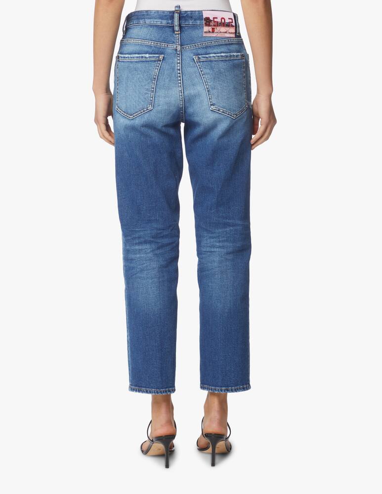 rinascente Dsquared2 Jeans a gamba dritta e vita alta - blu