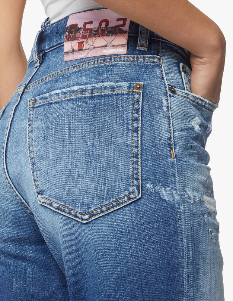 rinascente Dsquared2 Jeans a gamba dritta e vita alta - blu