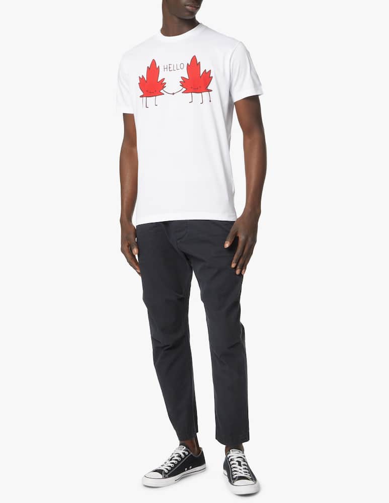 rinascente Dsquared2 Hello leafs cool t-shirt - white