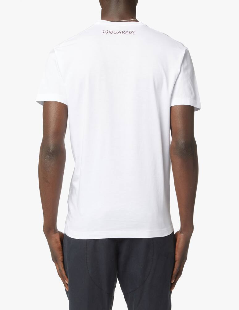 rinascente Dsquared2 Hello leafs cool t-shirt - white