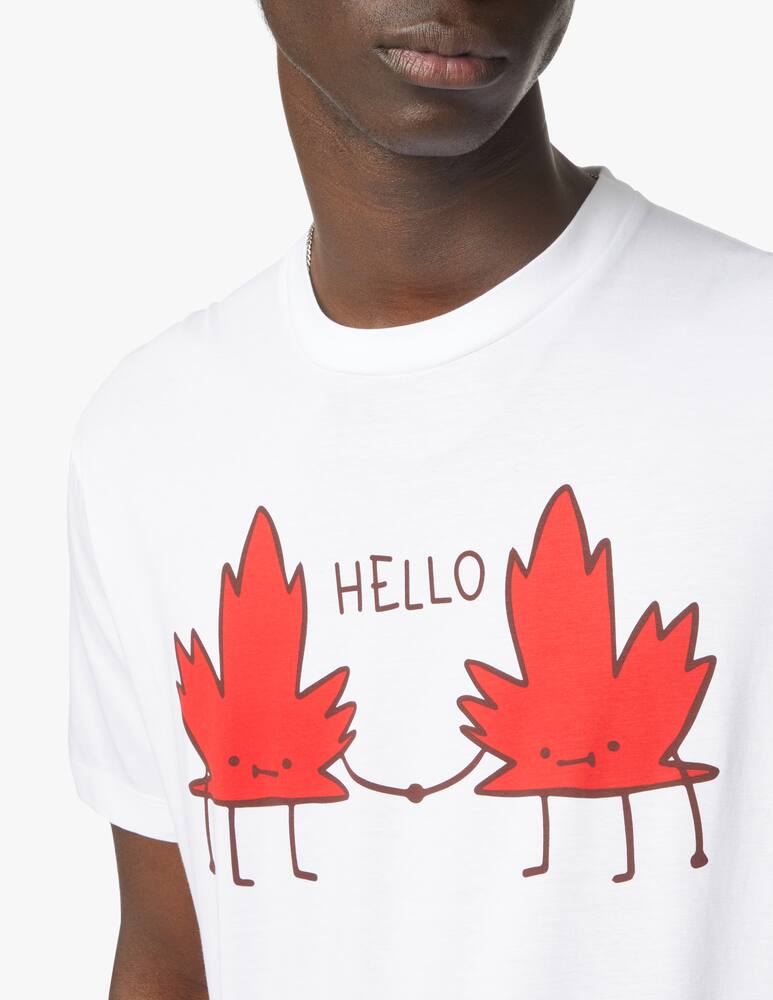 rinascente Dsquared2 Hello leafs cool t-shirt - white