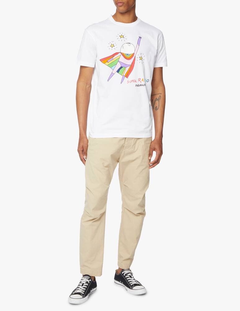 rinascente Dsquared2 Maglietta cool superainbow - bianco
