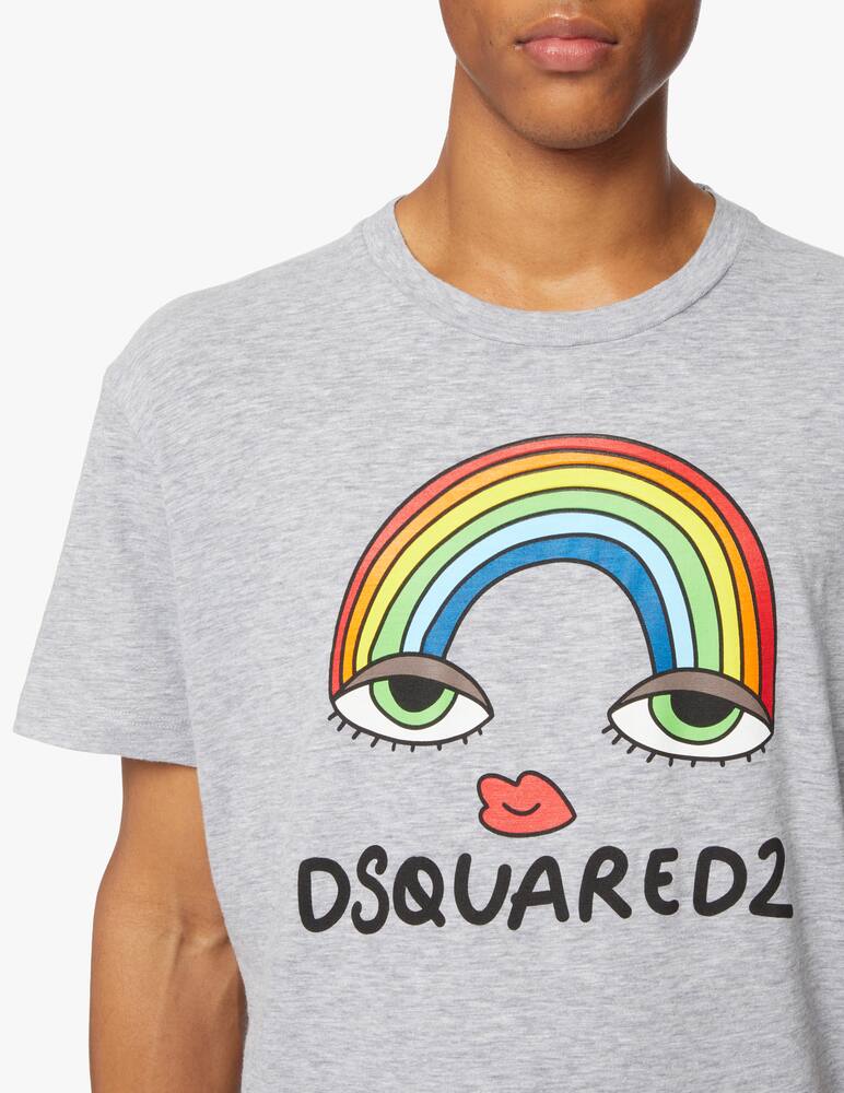 rinascente Dsquared2 Rainbow cool t-shirt - grey