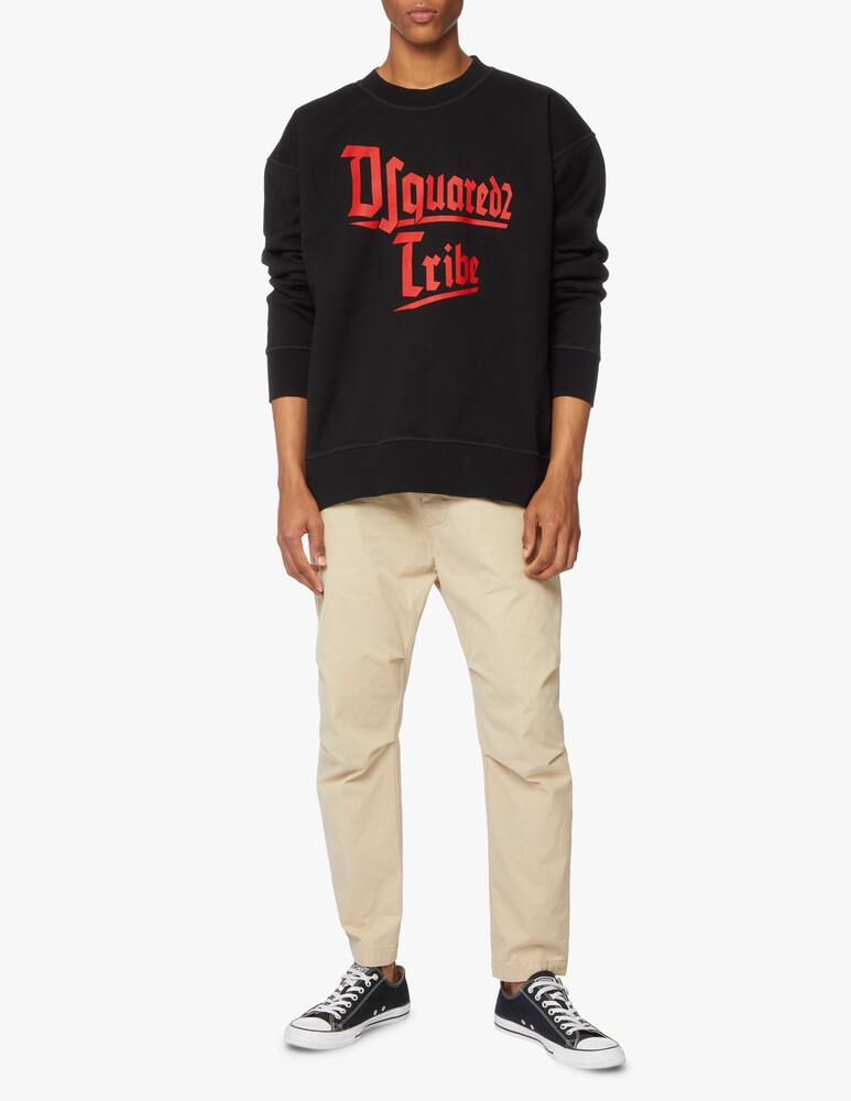 rinascente Dsquared2 Felpa girocollo d2 tribe slouch - nero
