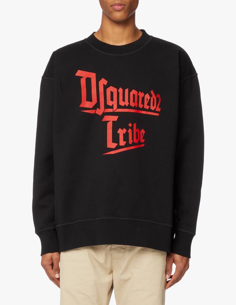 rinascente Dsquared2 Felpa girocollo d2 tribe slouch - nero